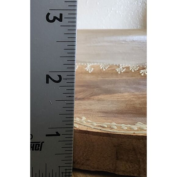 Wood Pineapple Shaped Serving Tray Platter Decorative Edge Catch All Tray Nice - Picture 6 of 11